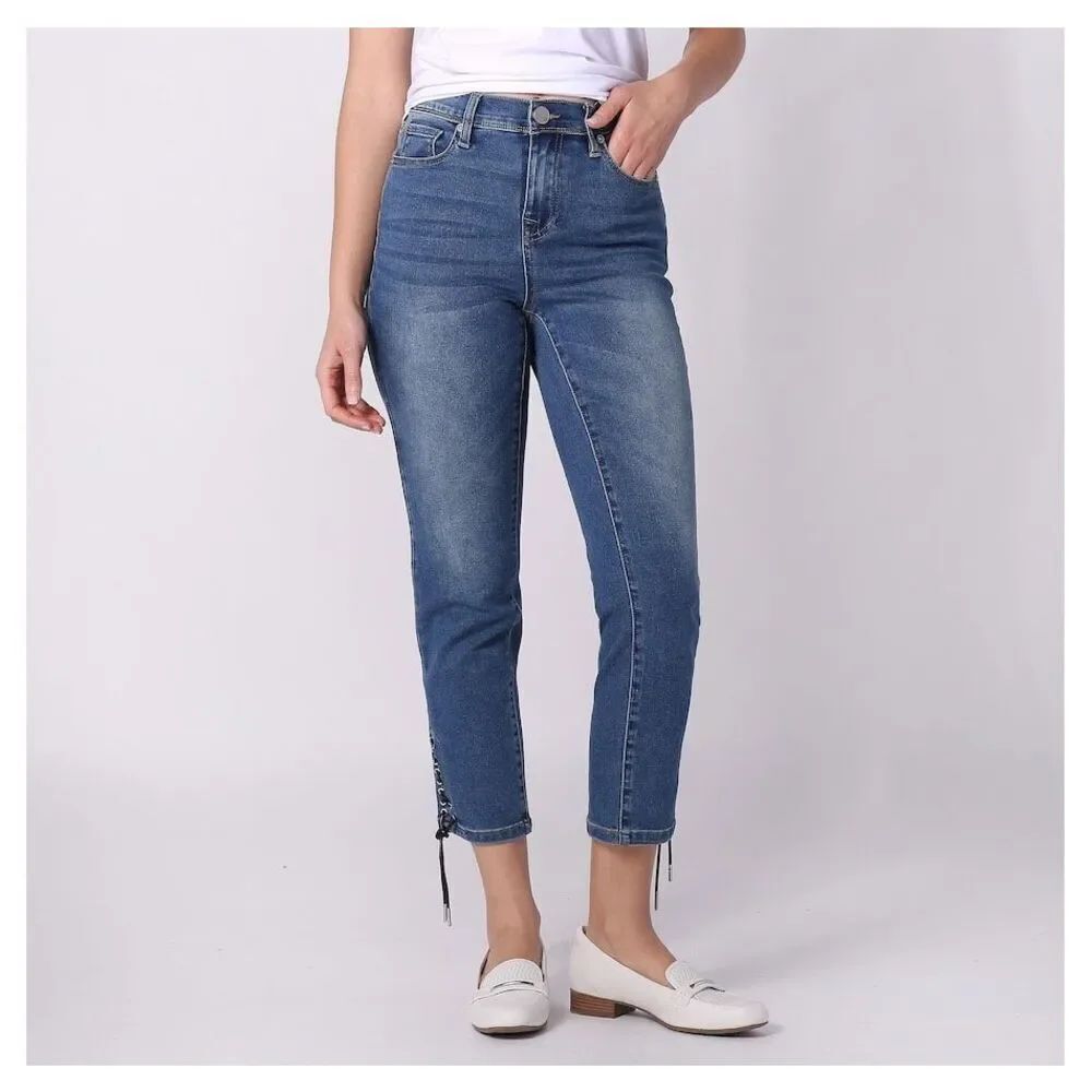 DG2 by Diane Gilman Laced Hem Skinny Jeans size 20WT NWT